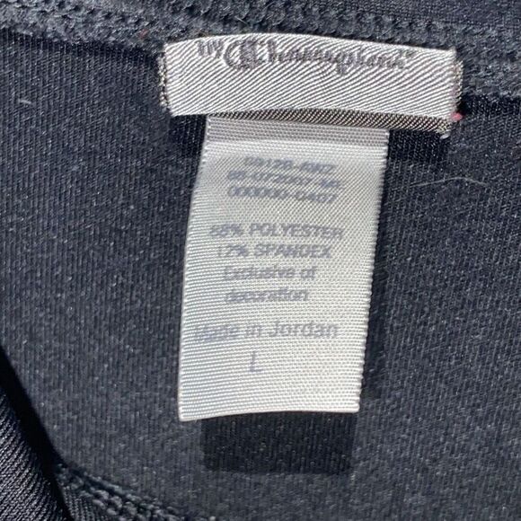 Champion Women's Black Stretch Full Zip Mock Neck Raglan Sweatshirt Size Large - Picture 5 of 9